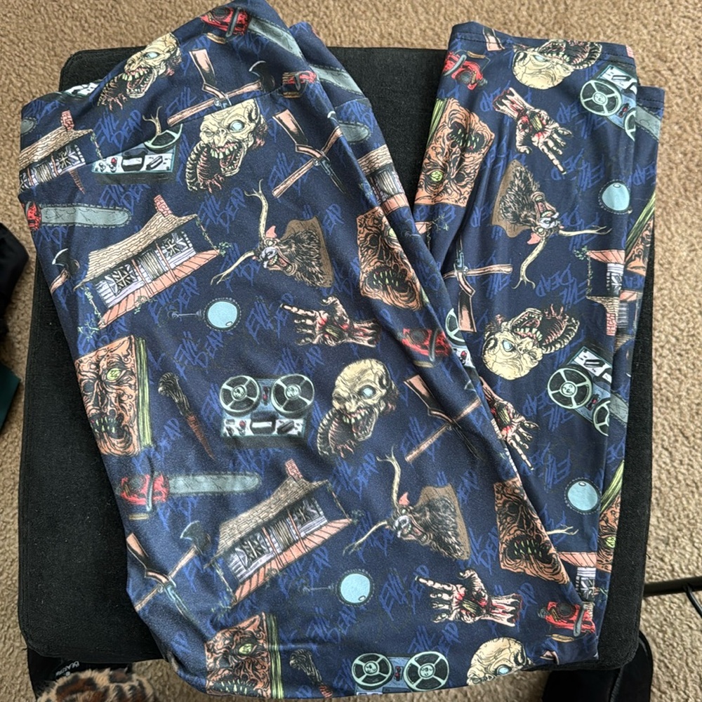 Evil Dead print leggings Buttery soft- plus size